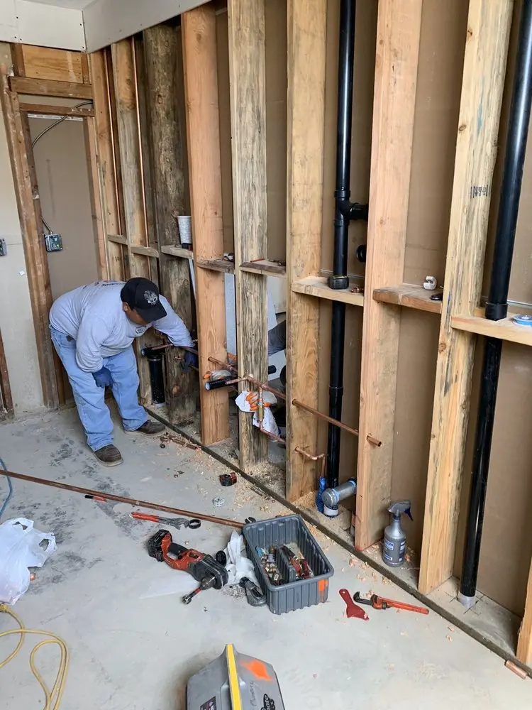 Commercial rough-in plumbing for Trenchless Sewer Repair in New Canaan